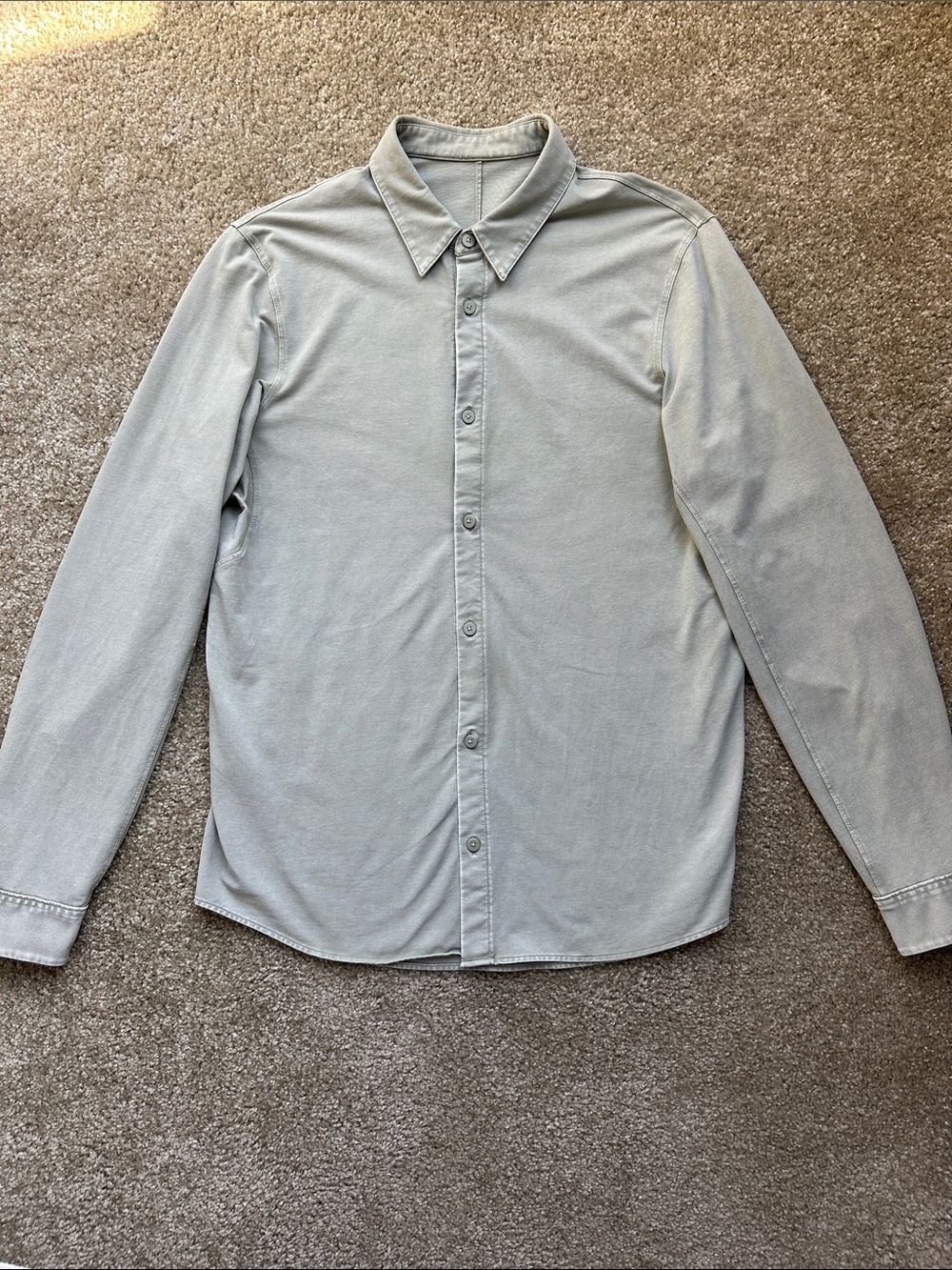 Lululemon Men's Commission Long-Sleeve Button-Up Shirt | Light Sage | M